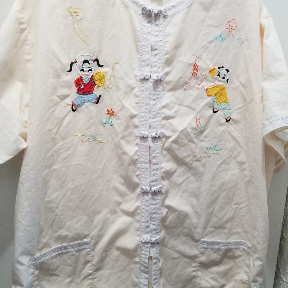 Vintage Hand Embroidered Asian Blouse